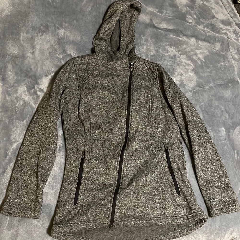 Gray Columbia asymmetrical zip up hoodie